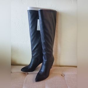 Black knee high boots